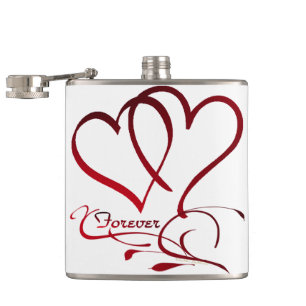 Forever Hearts Red on White Fickplunta