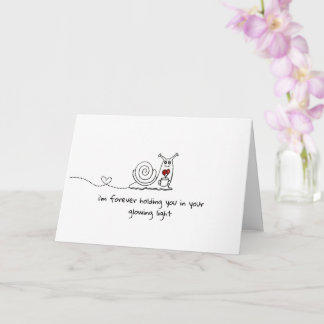 "Forever Holding You" Cute Snail Card Kort