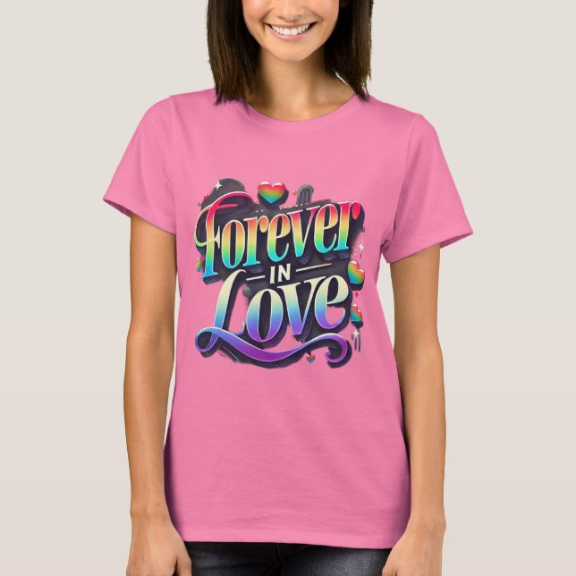 Forever i Kärlek Romantic T-Shirt (Framsida)