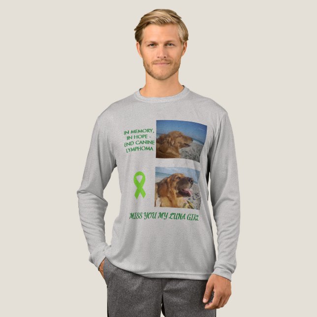 Forever In My Heart Dog Cancer Awareness Ribbon T Shirt (Hel framsida)
