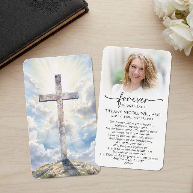 Forever in Our Hearts Christian Prayer Cards Visitkort (Skapare uppladdad)