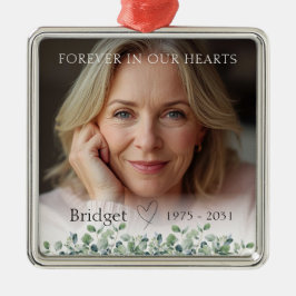 Forever In Our Hearts Eucalyptus Remembrance Julgransprydnad Metall