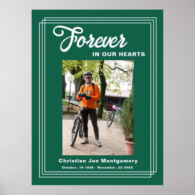 Forever in our Hearts Green photo Poster (Framsidan)