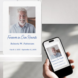 Forever in Our Hearts Photo Funeral Memorial Tack Kort