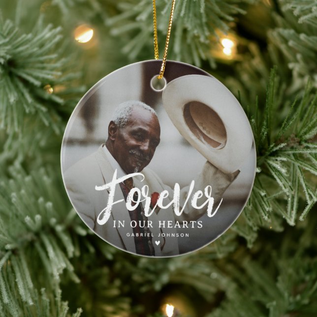 Forever in our Hearts Photo Keepsake Christmas Julgransprydnad Keramik (Träd)