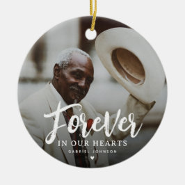 Forever in our Hearts Photo Keepsake Christmas Julgransprydnad Keramik