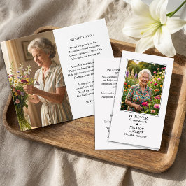 Forever in our Hearts Photo Poem Memorial Prayer Kort