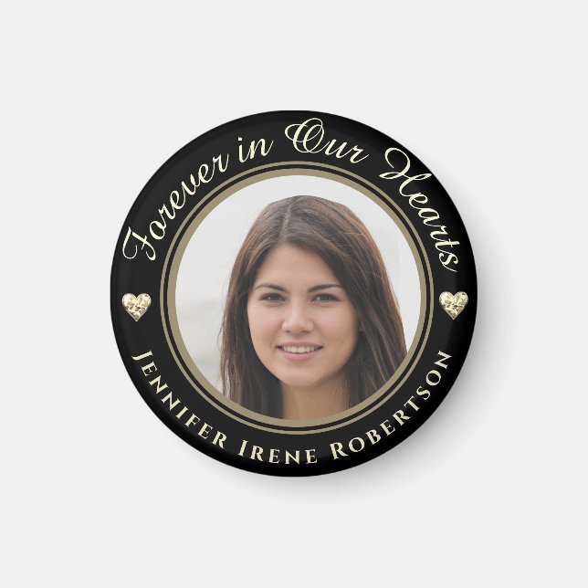 Forever in Our Hearts Photo Remembrance Magnet (Framsidan)