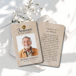 "Forever in our Hearts" Tree of Life Photo Prayer  Visitkort