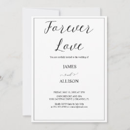 Forever love Cheers Elegant Minimalist Simple Inbjudningar