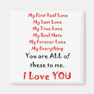 Forever love Dikt Magnet