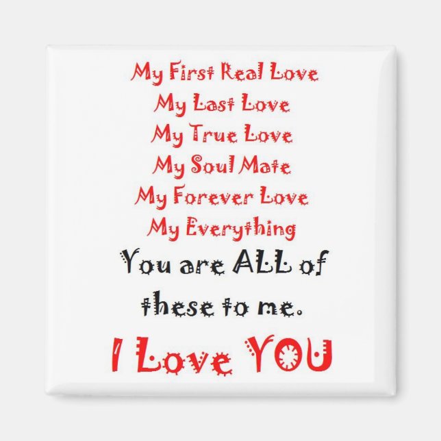 Forever love Dikt Magnet (Framsidan)