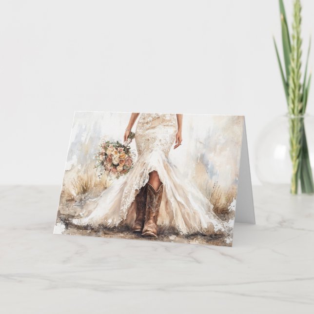 Forever love för Boots and Heart Bride Kort (Framsida)