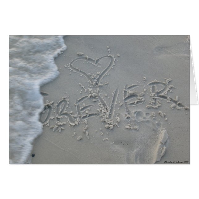 Forever love hälsningskort (Framsidan Horizontal)