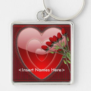 Forever love Heart och Ro Par Nyckelring