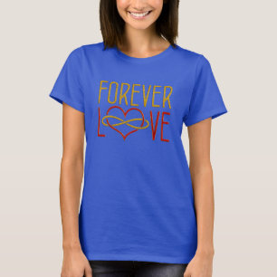 FOREVER LOVE Heart - Red guld Tee