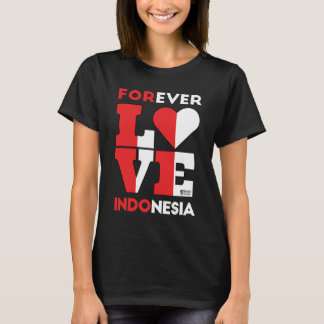Forever love Indonesia Women Black T Shirt