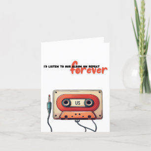 Forever love Mixtape Retro Cassette Valentine Inbjudan