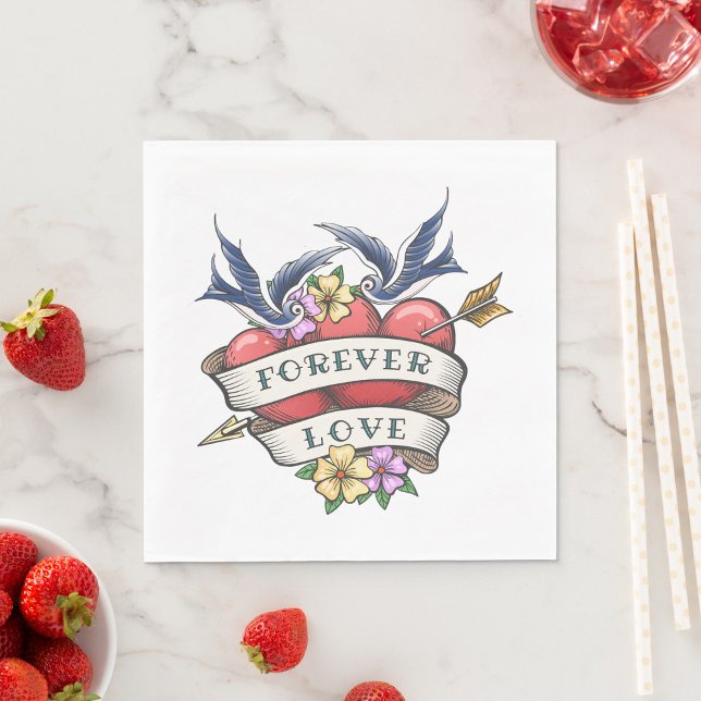 Forever love Napkins Pappersservett (Skapare uppladdad)