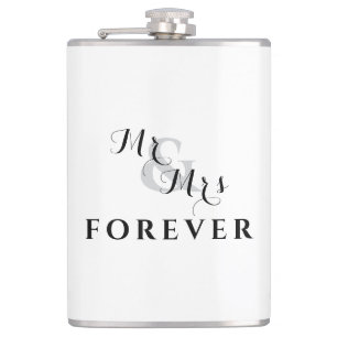 Forever love och fru Bröllop Flask Fickplunta