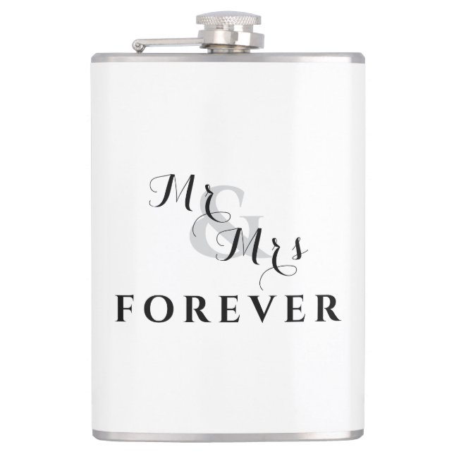 Forever love och fru Bröllop Flask Fickplunta (Framsidan)