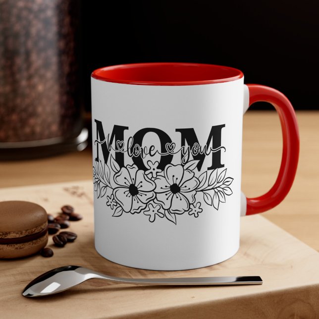 Forever love - Personlig Mamma Kaffe Mugg (I Love You MOM Personalized Motherday Mug)