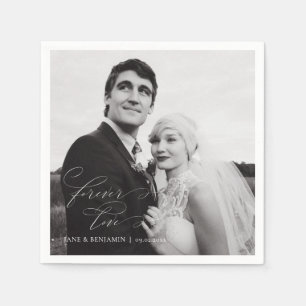 Forever love Photo Bröllop Brunch Pappersservett