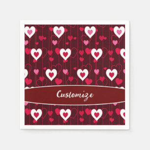 Forever love Red Hearts Pappersservett