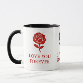 Forever Love Rose Graphic Creating Warm Valentine  Mugg