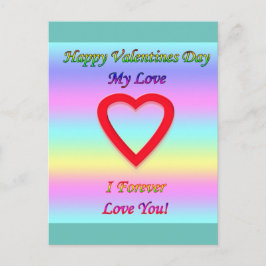 Forever love Valentines day Helg Vykort