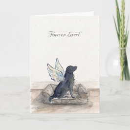Forever Loved Angel Dog Pet Memorial Sympathy Kort