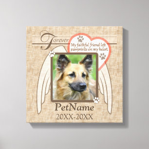 Forever Loved Angel Vingar Pet Sympathy Anpassning Canvastryck