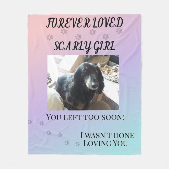 Forever Loved Gradient Memorial Fleecefilt (Framsidan)