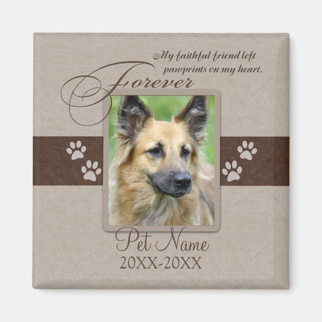 Forever Loved Pet Sympathy Magnet (Framsidan)