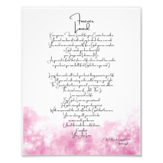 Forever Loved Rosa Fototryck