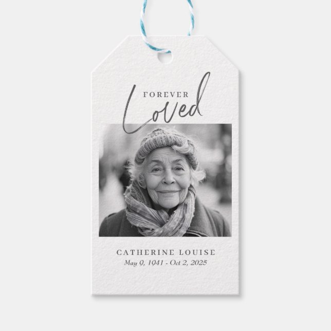 Forever Loved Script Firande Av Livet Begravning Presentetikett (Framsidan)