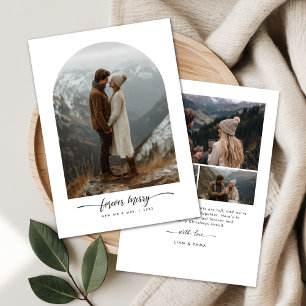 Forever Merry Newlyged Mountain Photo jul Julkort