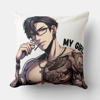 Forever Mine - Hett Anime Tattooed Man Pillow Kudde