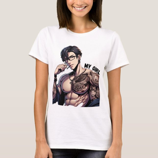 Forever Mine - Hett Anime Tattooed Man Women's T-S T Shirt (Framsida)