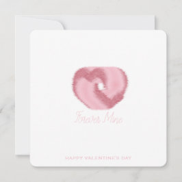 Forever Mine - Minimal Pink Valentine card Julkort