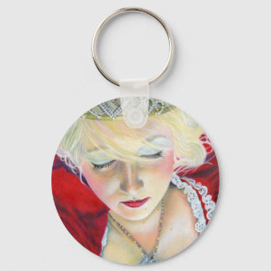 Forever Mine Princess Heart Locket Keychain Nyckelring