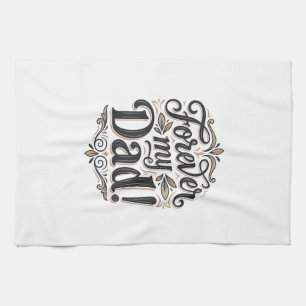 Forever My Dad Vintage Lettering T-Shirt Design_1 Kökshandduk