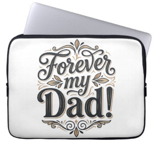 Forever My Dad Vintage Lettering T-Shirt Design_1 Laptop Fodral