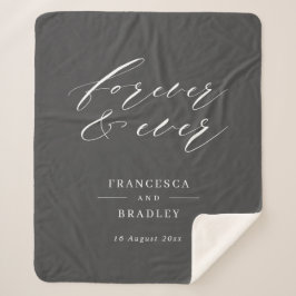 Forever och Grått Calligraphy Bröllop Gift