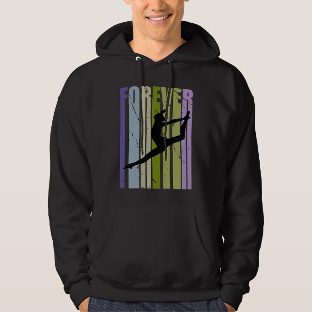 Forever Retro Dance Motivational Inspiring Cute Co Hoodie (Framsida)