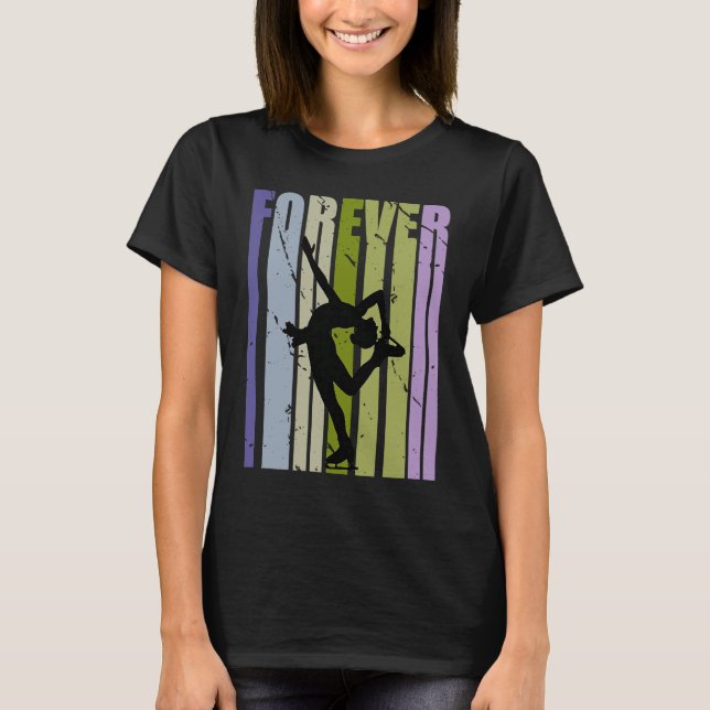 Forever Retro Ice Skating Motivational Inspiration T Shirt (Framsida)