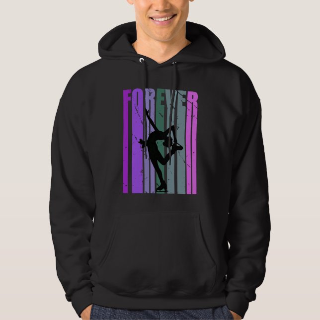 Forever Retro Ice Skating Pretty Player Team Coach Hoodie (Framsida)