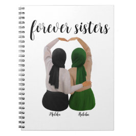 Forever Sisters Personlig Hijabi Gift Anteckningsbok