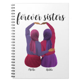 Forever Sisters Personlig Hijabi Gift Anteckningsbok