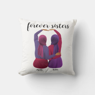 Forever Sisters Personlig Hijabi Gift Kudde